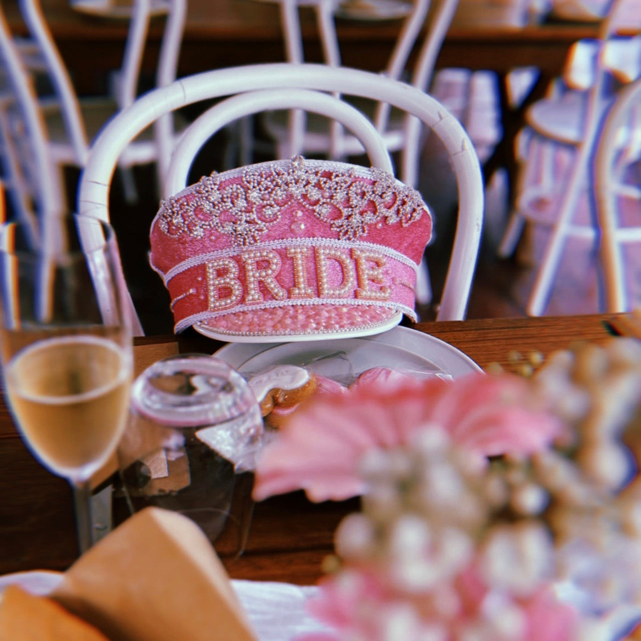 Pink Bride Captain's Hat – Bachelorette Party Hat | By Han