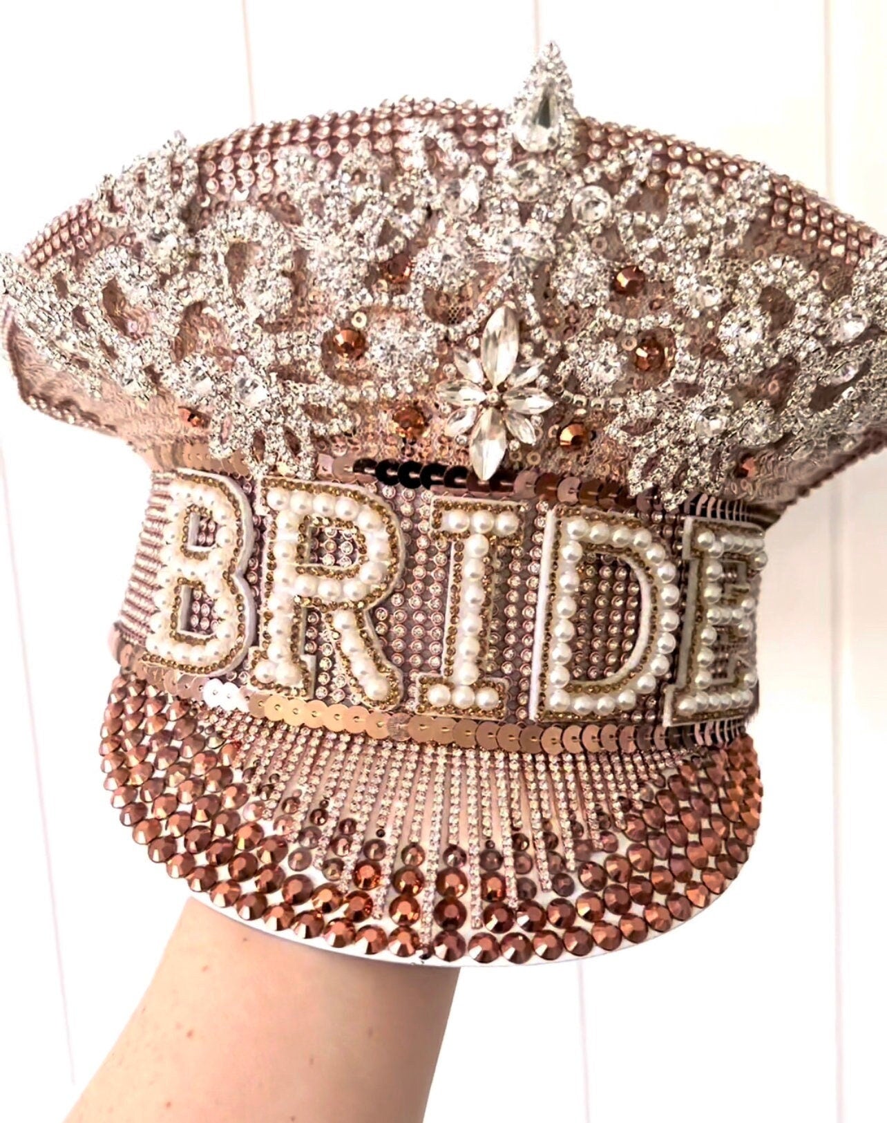 Rose Gold Bride Hat – Custom Party Hat | By Han
