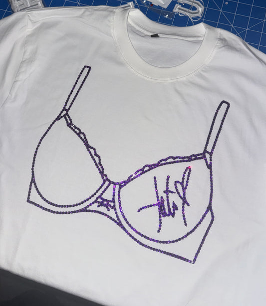Purple Lace Bra Tshirt - 6 WEEK MINIMUM