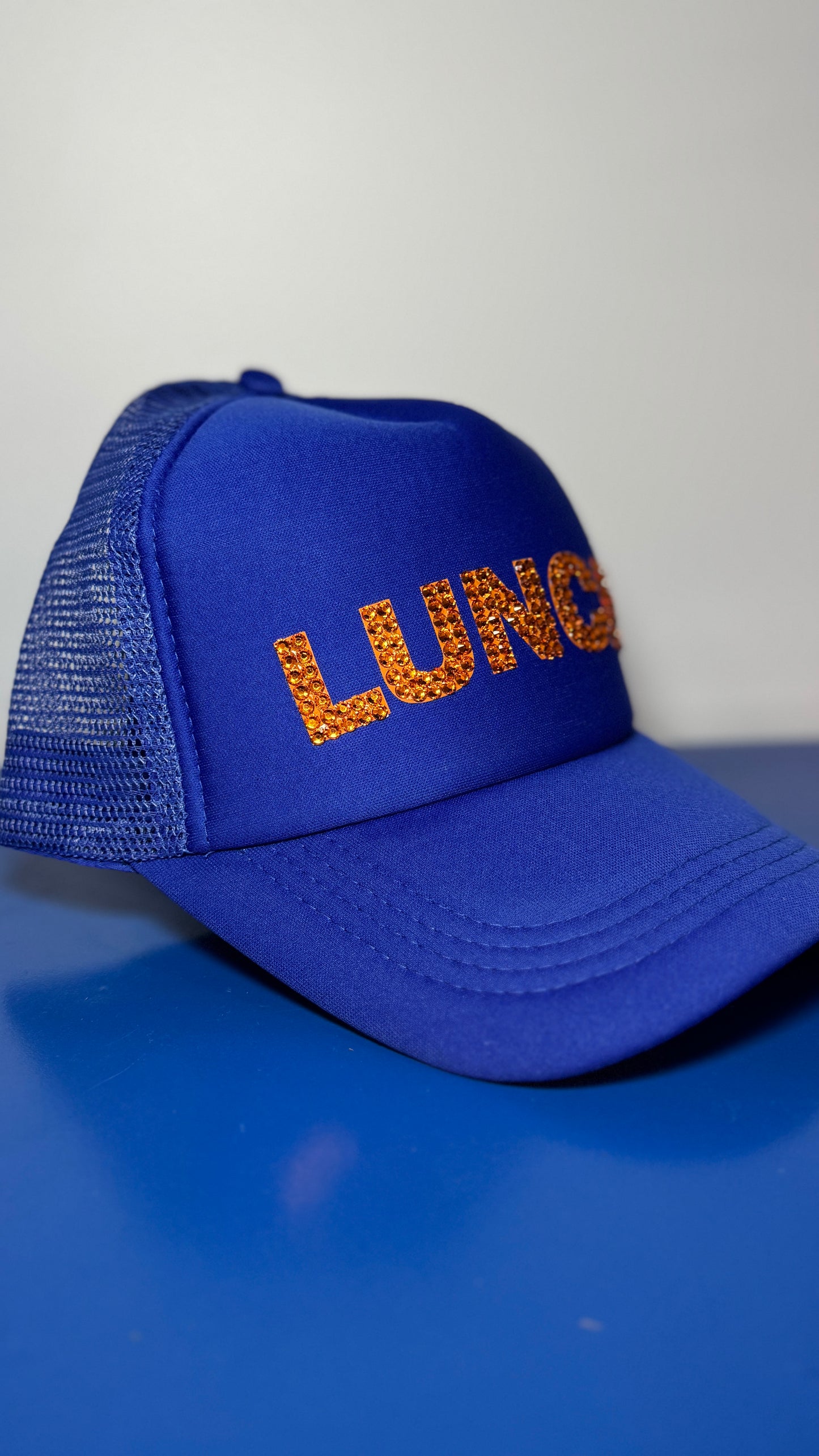 LUNCH Billie Eilish Cap – Custom Rhinestone Hat | By Han